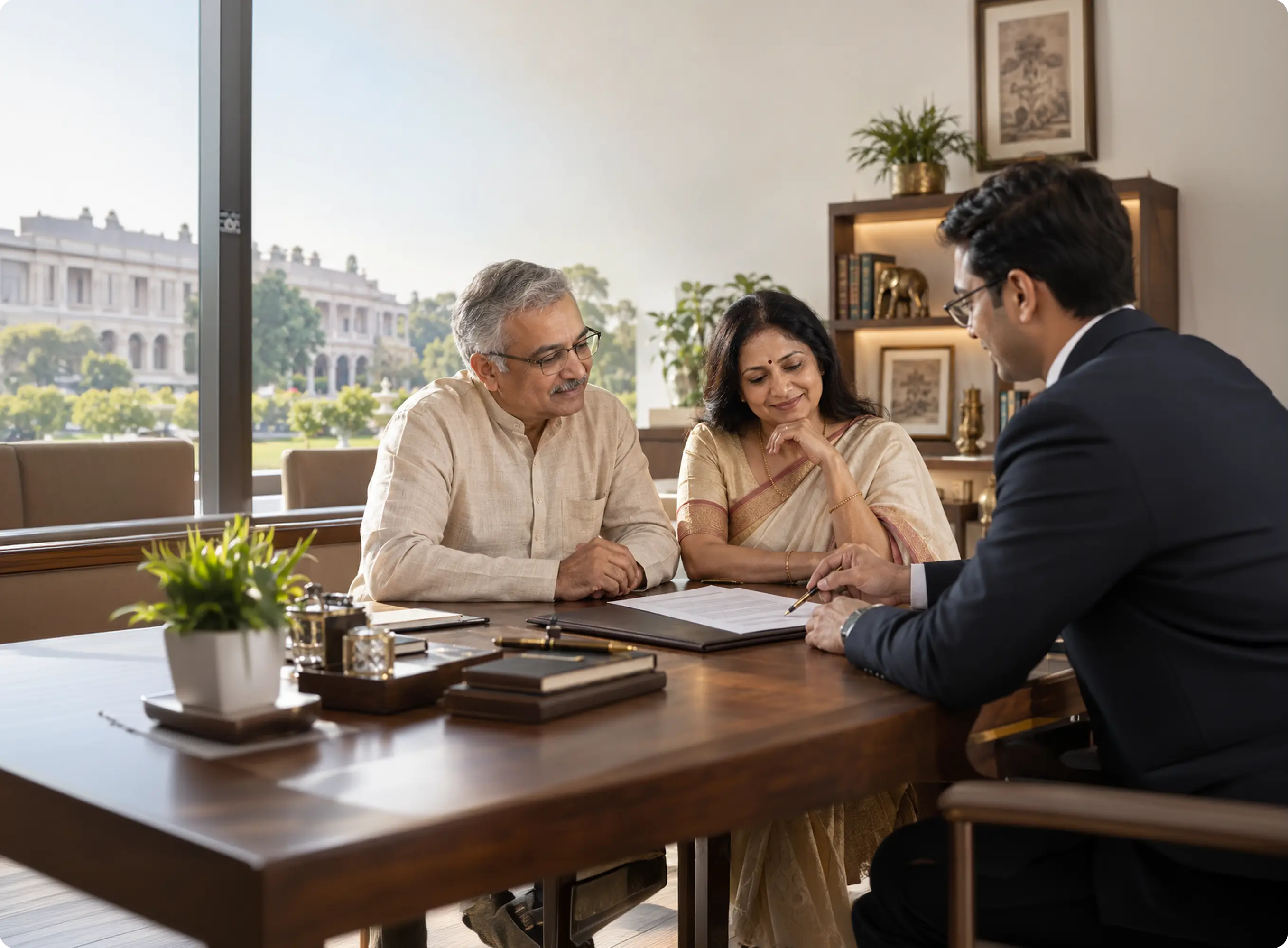 Family consulting with an expert